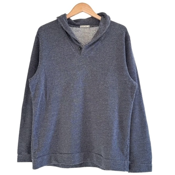 Marine Layer Other - Marine Layer, Blue, White, High Neck Collar, Pull Over Sweater, XLarge